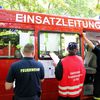 Gemeinsame Großübung der Landkreise Oberhavel und Barnim: Einsatzleitung.